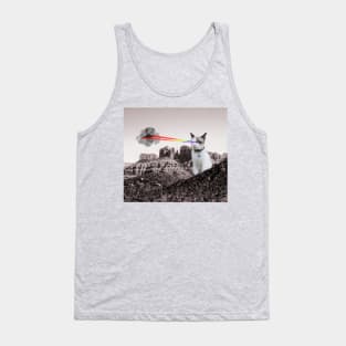 Space Cat vs Flying Saucer Tank Top